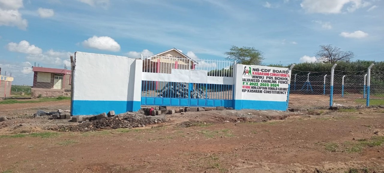Mwiki Primary School – Construction of chain link fence and a gate